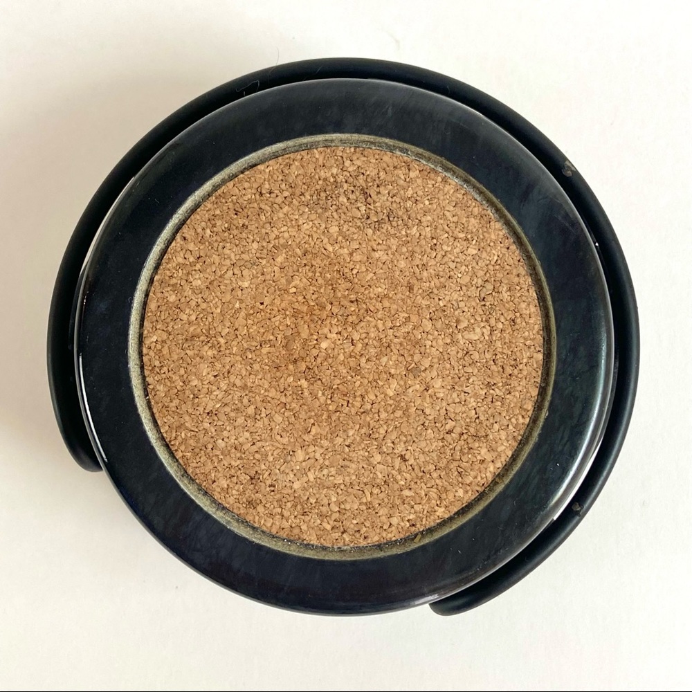 Black Iron Scroll Coaster Holder with Marble Coasters - Picture 3 of 14